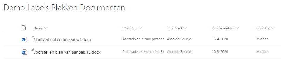 Office 365 Meta data alleen voor jou